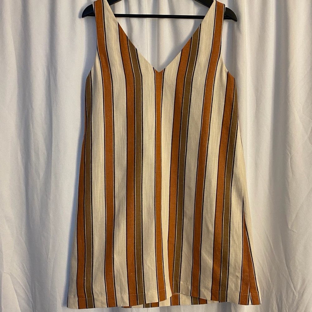 Women’s Stripped Sezane Dress V-Neck - 36